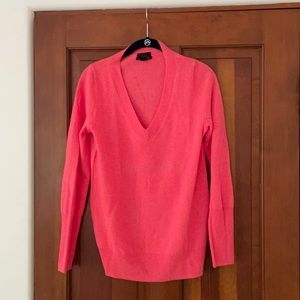 Italian cashmere in pretty heather coral
